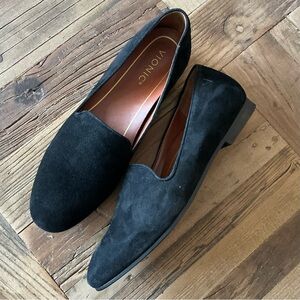Vionic Willa Black Suede Loafers, Size 9